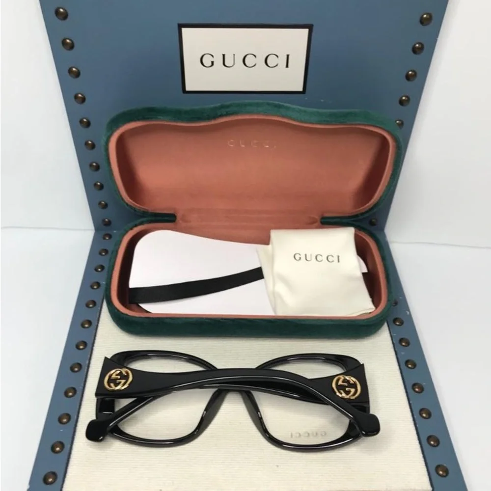 New Authentic Gucci Demo Butterfly Ladies Eyeglasses GG1236O 001 56 - Picture 9 of 16